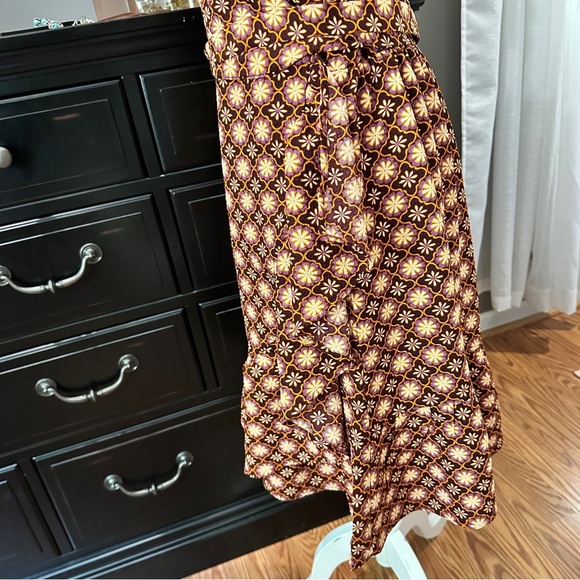 Draper James Geometric Floral Long Sleeve Wrap Dress | NWT Size Large - Picture 7 of 16